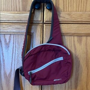 MEC Burgundy Belt Bag with Gray Accents